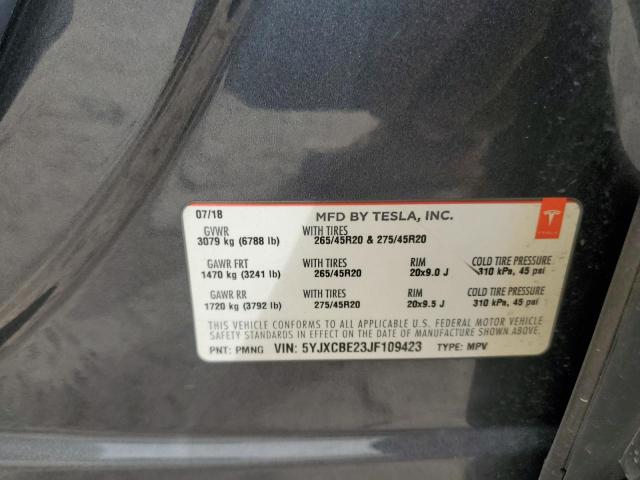 Снимка 14 от търг – 2018 TESLA MODEL X с VIN 5YJXCBE23JF109423