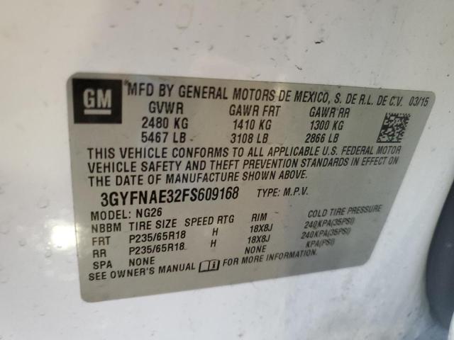 Photo 14 from auction – 2015 CADILLAC SRX with VIN 3GYFNAE32FS609168