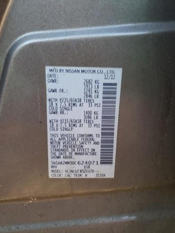 Photo 14 from auction – 2013 NISSAN PATHFINDER with VIN 5N1AR2MM3DC624071