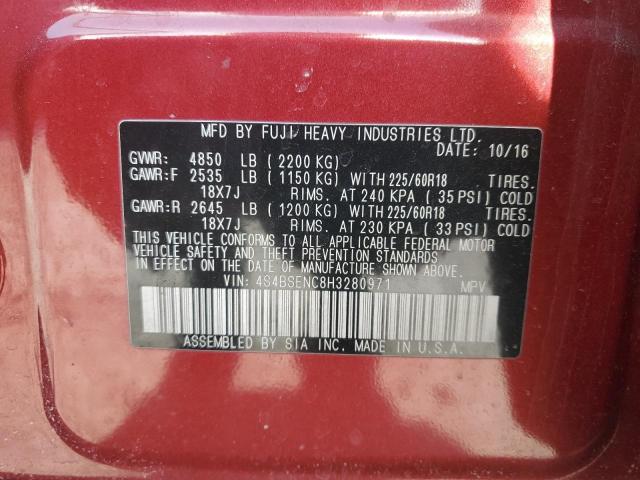 Photo 14 from auction – 2017 SUBARU OUTBACK 3. with VIN 4S4BSENC8H3280971