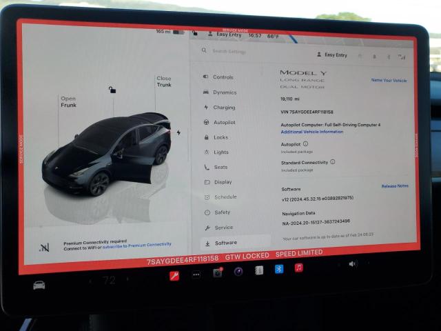 Photo 9 from auction – 2024 TESLA MODEL Y with VIN 7SAYGDEE4RF118158