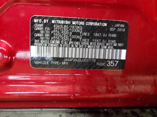 Photo 14 from auction – 2020 MITSUBISHI OUTLANDER with VIN JA4AP3AU0LU007170