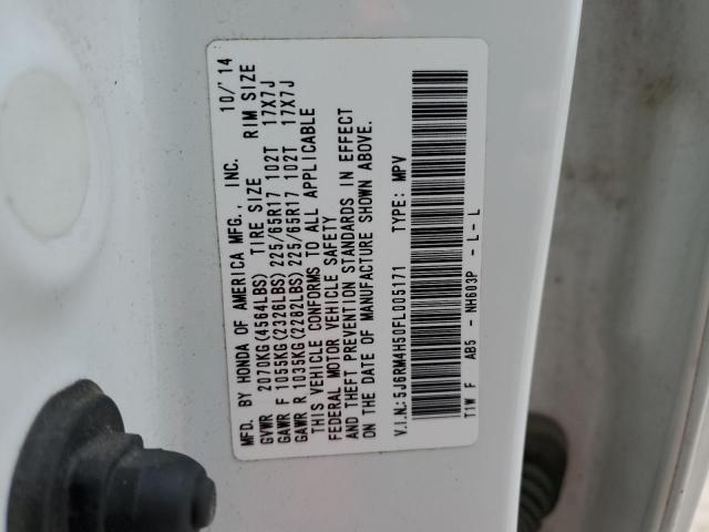 Photo 14 from auction – 2015 HONDA CR-V EX with VIN 5J6RM4H50FL005171