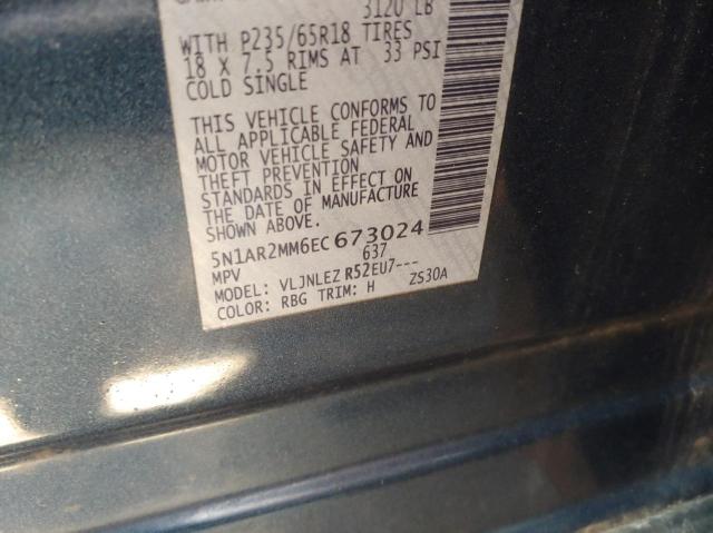 Photo 10 from auction – 2014 NISSAN PATHFINDER with VIN 5N1AR2MM6EC673024