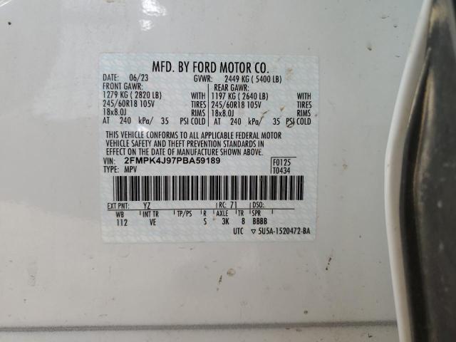 Photo 14 from auction – 2023 FORD EDGE SEL with VIN 2FMPK4J97PBA59189