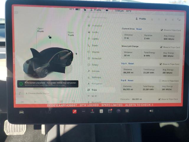 Photo 9 from auction – 2023 TESLA MODEL 3 with VIN 5YJ3E1EA4PF438697