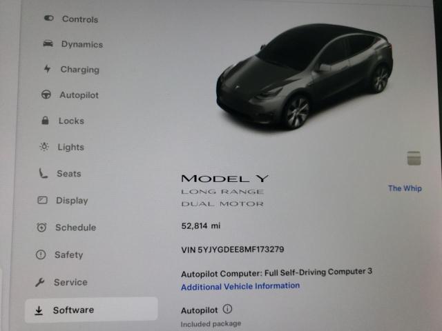 Снимка 9 от търг – 2021 TESLA MODEL Y с VIN 5YJYGDEE8MF173279