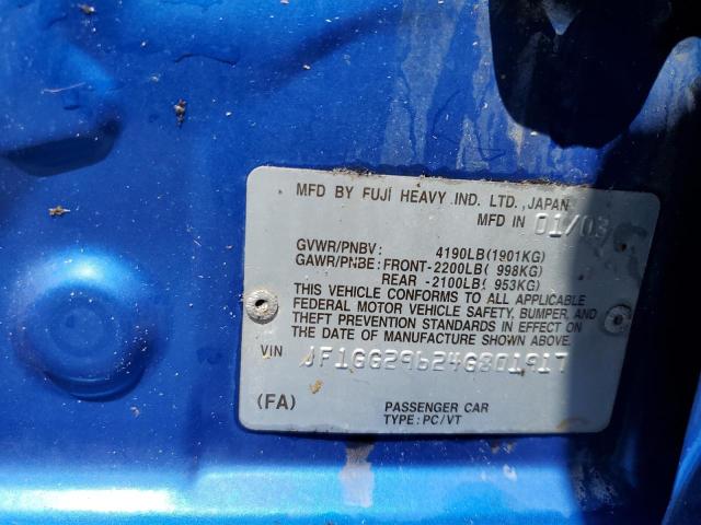 Photo 14 from auction – 2004 SUBARU IMPREZA WR with VIN JF1GG29624G801917