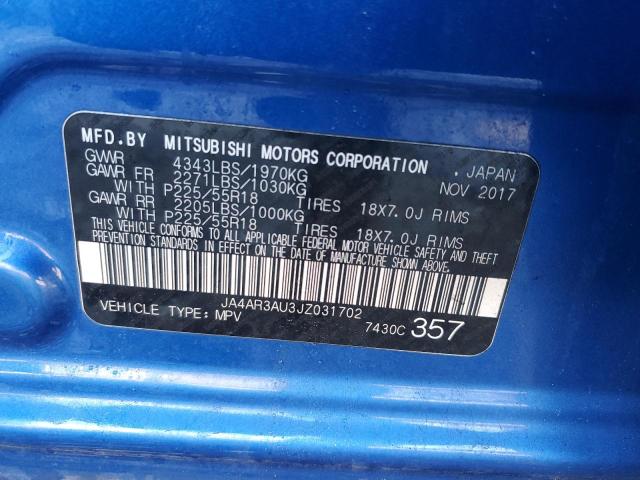Photo 14 from auction – 2018 MITSUBISHI OUTLANDER with VIN JA4AR3AU3JZ031702