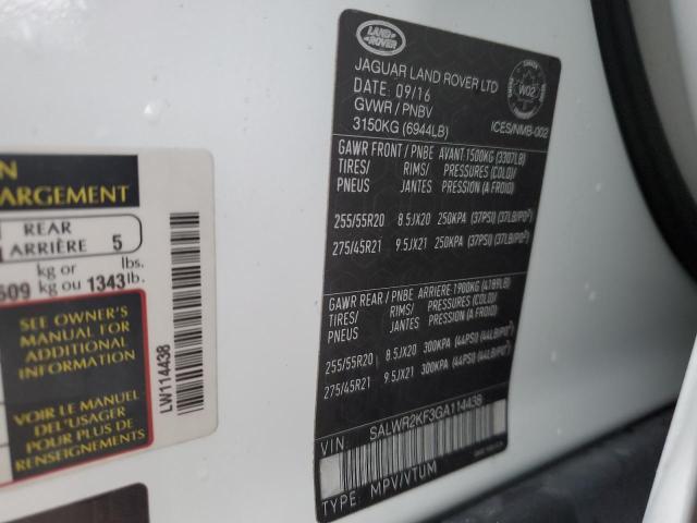Photo 14 from auction – 2016 LAND ROVER RANGE ROVE with VIN SALWR2KF3GA114438