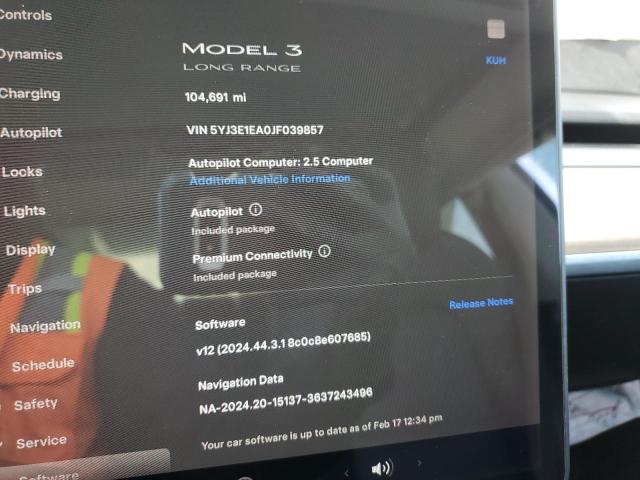 Photo 9 from auction – 2018 TESLA MODEL 3 with VIN 5YJ3E1EA0JF039857