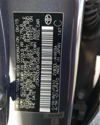 Photo 10 from auction – 2015 TOYOTA PRIUS with VIN JTDKN3DU8F0464896