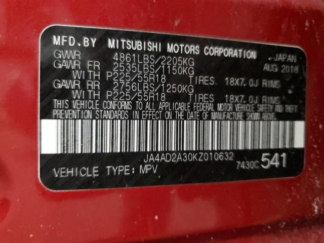 Photo 14 from auction – 2019 MITSUBISHI OUTLANDER with VIN JA4AD2A30KZ010632