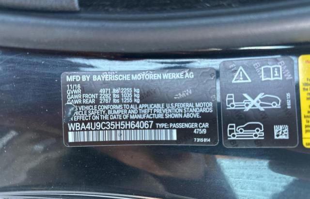 Photo 10 from auction – 2017 BMW 430XI with VIN WBA4U9C35H5H64067