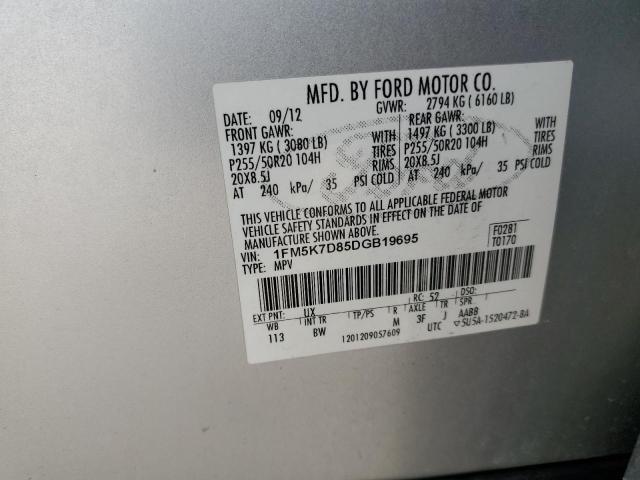 Photo 14 from auction – 2013 FORD EXPLORER X with VIN 1FM5K7D85DGB19695