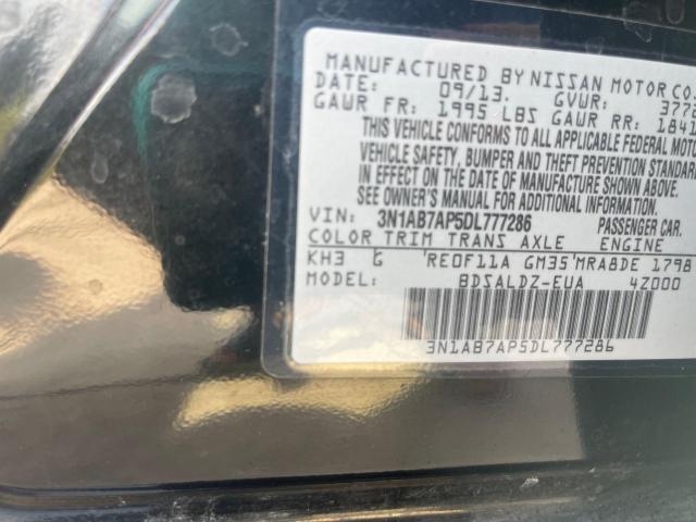 Photo 10 from auction – 2013 NISSAN SENTRA S with VIN 3N1AB7AP5DL777286