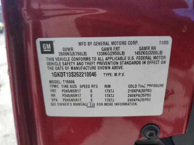 Photo 14 from auction – 2006 GMC ENVOY with VIN 1GKDT13S262210046