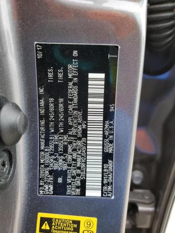 Photo 14 from auction – 2018 TOYOTA HIGHLANDER with VIN 5TDJZRFH2JS497739
