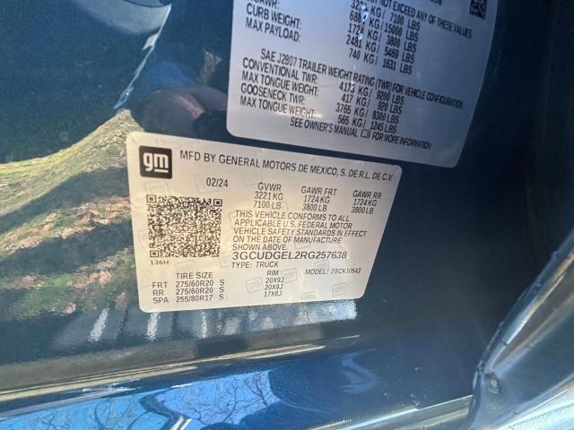 Photo 10 from auction – 2024 CHEVROLET SILVERADO with VIN 3GCUDGEL2RG257638