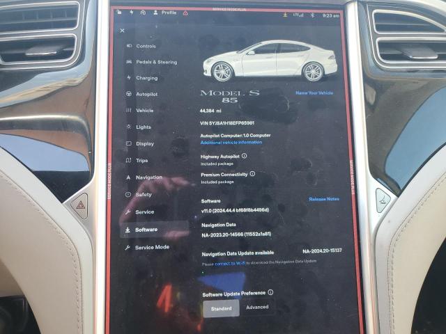 Photo 9 from auction – 2014 TESLA MODEL S with VIN 5YJSA1H18EFP65961