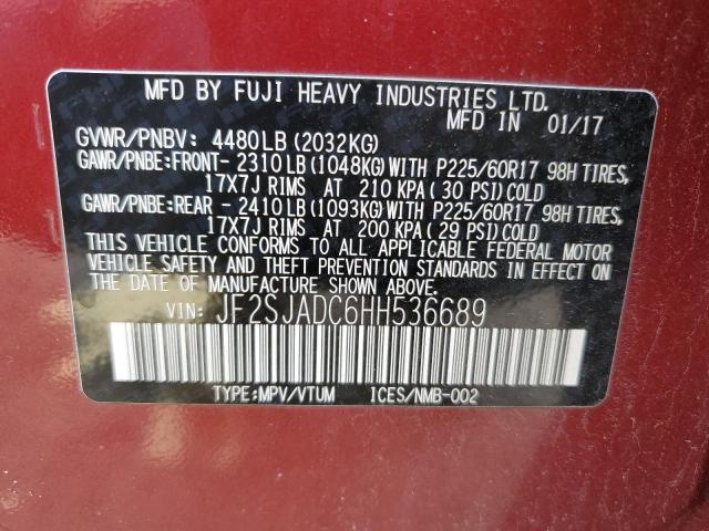 Photo 14 from auction – 2017 SUBARU FORESTER 2 with VIN JF2SJADC6HH536689