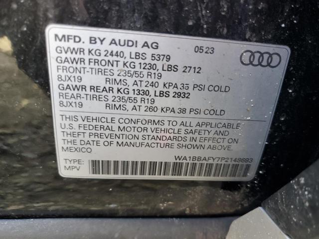 Photo 14 from auction – 2023 AUDI Q5 PREMIUM with VIN WA1BBAFY7P2148693