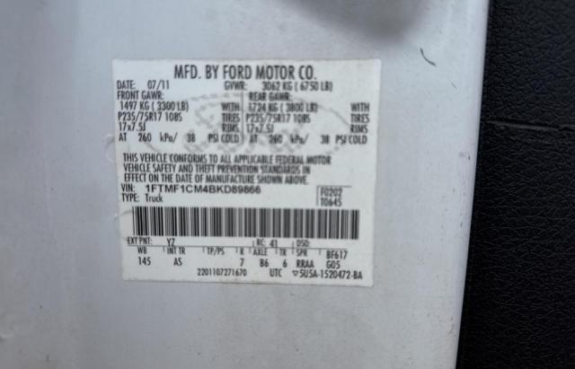 Photo 10 from auction – 2011 FORD F150 with VIN 1FTMF1CM4BKD89866