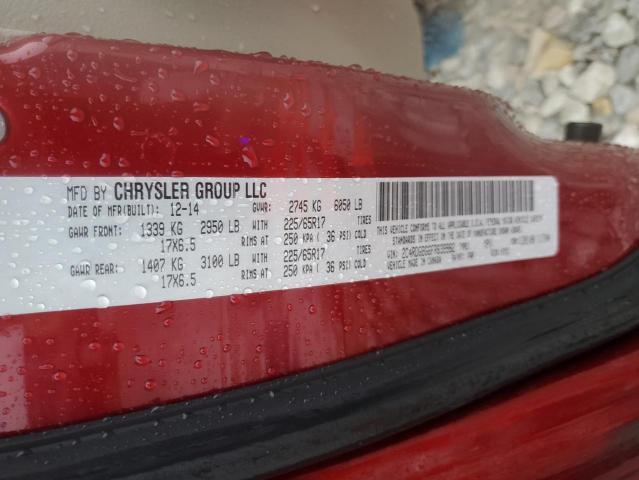 Photo 14 from auction – 2015 DODGE GRAND CARA with VIN 2C4RDGBG6FR639982