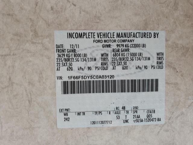 Photo 10 from auction – 2012 FORD F53 with VIN 1F66F5DY5C0A03120