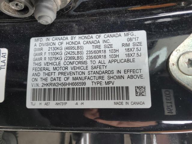 Photo 14 from auction – 2017 HONDA CR-V EX with VIN 2HKRW2H56HH666599