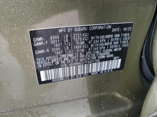 Photo 14 from auction – 2023 SUBARU ASCENT PRE with VIN 4S4WMACD1P3401788