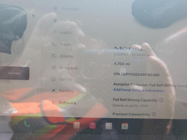 Photo 9 from auction – 2024 TESLA MODEL Y with VIN 7SAYGDED4RF185480