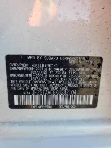 Photo 14 from auction – 2019 SUBARU CROSSTREK with VIN JF2GTAMC8K8282104