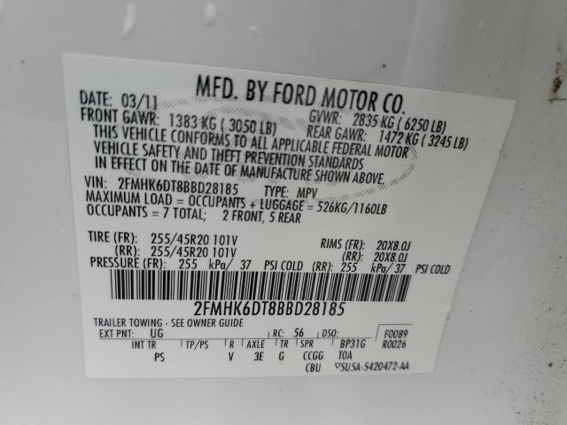 Photo 14 from auction – 2011 FORD FLEX LIMIT with VIN 2FMHK6DT8BBD28185