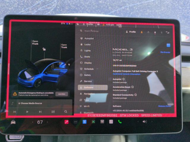 Photo 9 from auction – 2021 TESLA MODEL 3 with VIN 5YJ3E1EB2MF862092