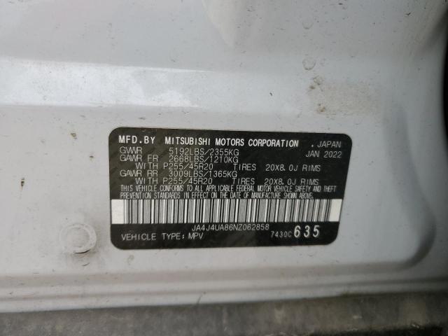 Photo 14 from auction – 2022 MITSUBISHI OUTLANDER with VIN JA4J4UA86NZ062858