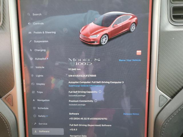 Photo 9 from auction – 2018 TESLA MODEL S with VIN 5YJSA1E2XJF276565