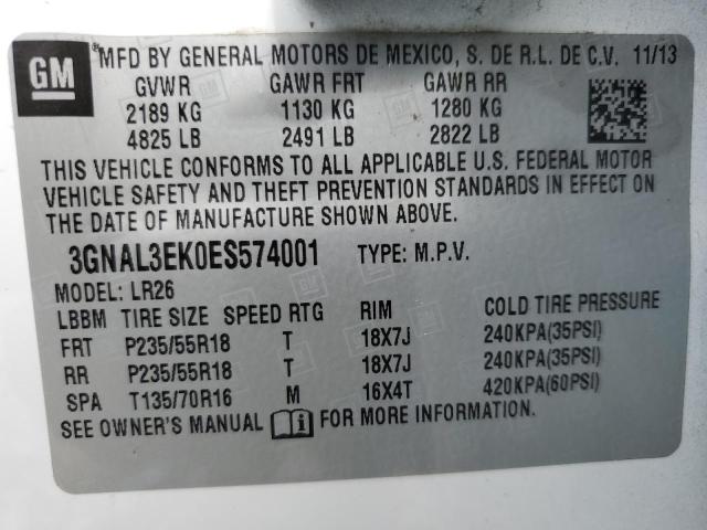 Photo 14 from auction – 2014 CHEVROLET CAPTIVA LT with VIN 3GNAL3EK0ES574001