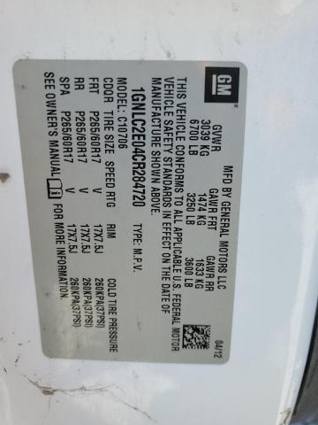Photo 14 from auction – 2012 CHEVROLET TAHOE POLI with VIN 1GNLC2E04CR284720