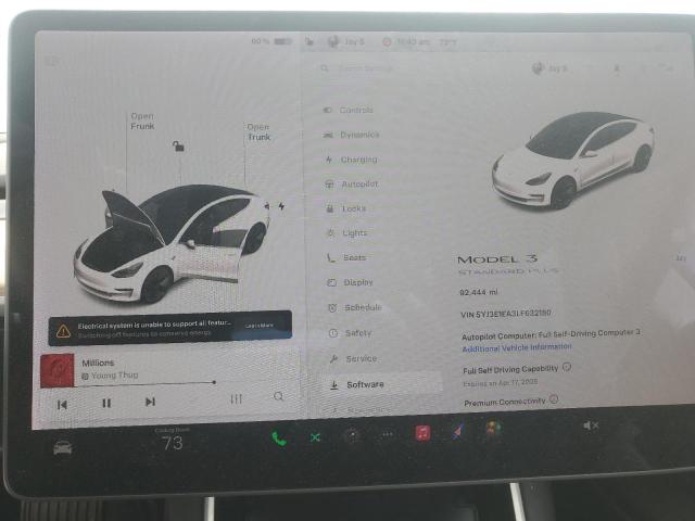 Photo 9 from auction – 2020 TESLA MODEL 3 with VIN 5YJ3E1EA3LF632180
