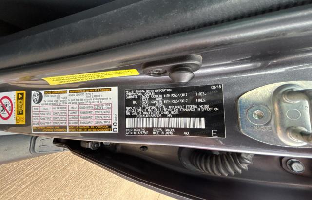 Photo 10 from auction – 2018 TOYOTA 4RUNNER SR with VIN JTEBU5JR9J5557125