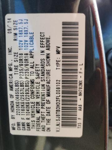 Photo 14 from auction – 2015 ACURA RDX with VIN 5J8TB3H32FL008102