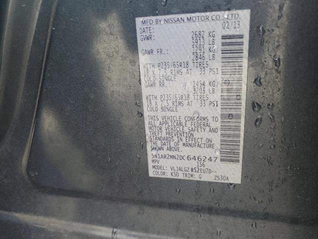Photo 14 from auction – 2013 NISSAN PATHFINDER with VIN 5N1AR2MN2DC646247
