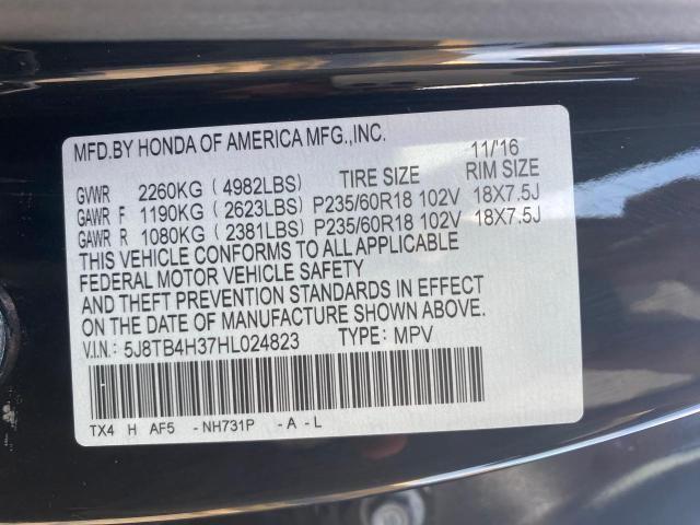 Photo 10 from auction – 2017 ACURA RDX with VIN 5J8TB4H37HL024823