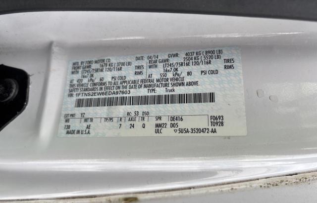 Photo 10 from auction – 2014 FORD ECONOLINE with VIN 1FTNS2EW6EDA97603