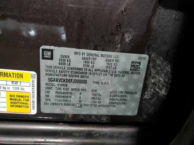 Снимка 14 от търг – 2015 BUICK ENCLAVE с VIN 5GAKVCKD6FJ309309