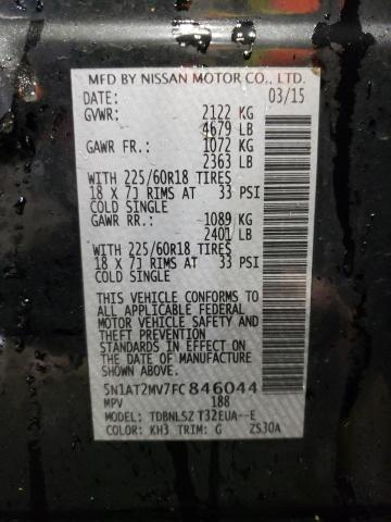Photo 14 from auction – 2015 NISSAN ROGUE S with VIN 5N1AT2MV7FC846044