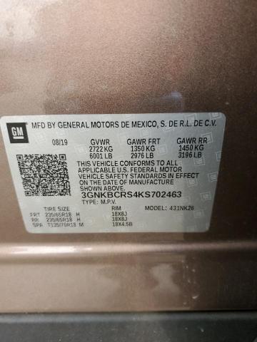 Photo 14 from auction – 2019 CHEVROLET BLAZER 2LT with VIN 3GNKBCRS4KS702463