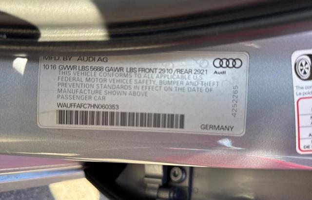 Photo 10 from auction – 2017 AUDI S6 PREMIUM with VIN WAUFFAFC7HN060353