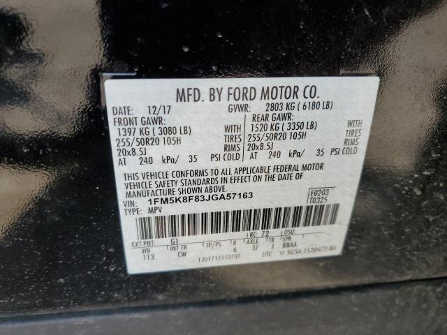 Photo 14 from auction – 2018 FORD EXPLORER L with VIN 1FM5K8F83JGA57163